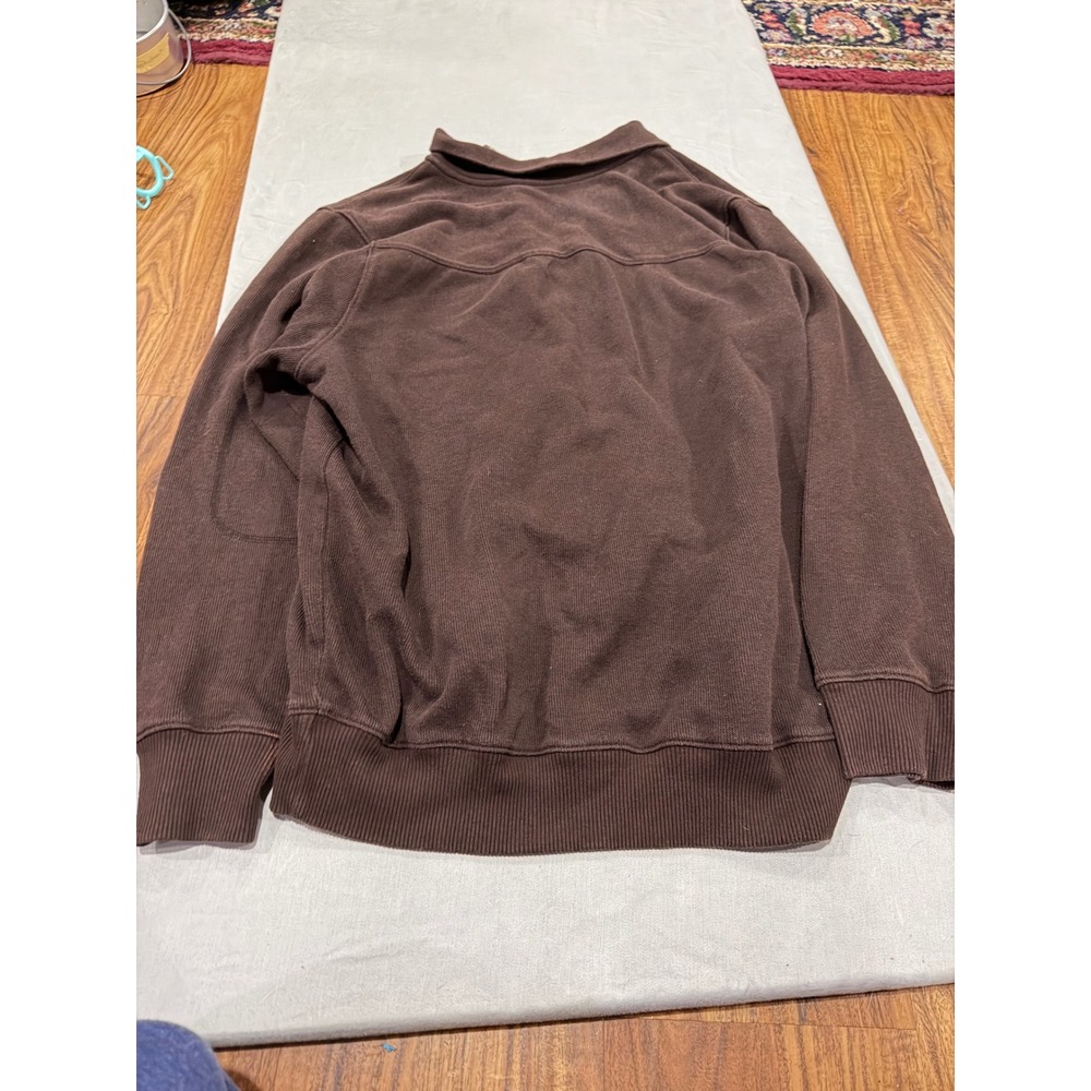Gorpcore Mens John Henry Quarter Zip Pullover Large Brown